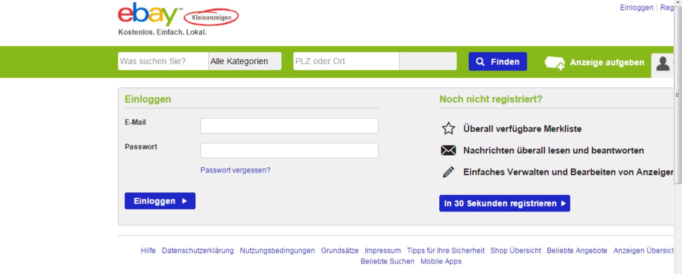 Ausschalten ebay benachrichtigung kleinanzeigen email eBay Kleinanzeigen